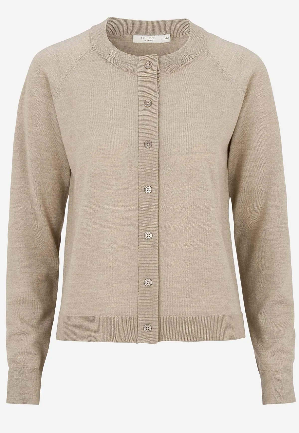 Cellbes of Sweden Cardigan Premium i merinoull Beige / Melange Sale