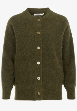 Cellbes of Sweden Cardigan Premium i mohair- och ullblandning Mörkgrön / Melerad Outlet