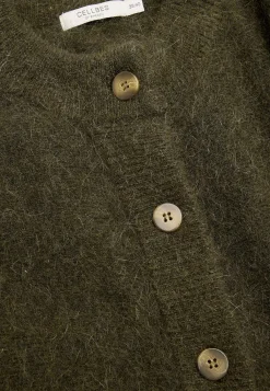 Cellbes of Sweden Cardigan Premium i mohair- och ullblandning Mörkgrön / Melerad Outlet