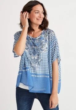 Cellbes of Sweden Chiffongblus Blå / Mönstrad Outlet