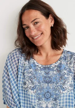 Cellbes of Sweden Chiffongblus Blå / Mönstrad Outlet