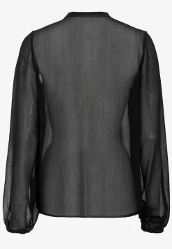 Soyaconcept Chiffongblus med volanger Svart Outlet