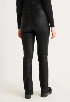 Cellbes of Sweden Coatad byxa med raka ben Svart Clearance