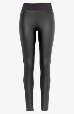 Freequent Coatad, tight byxa Shantal Svart Sale