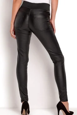 Freequent Coatad, tight byxa Shantal Svart Sale