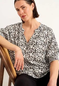 Cellbes of Sweden Crepe blus Leopard