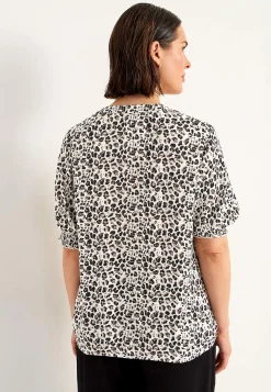 Cellbes of Sweden Crepe blus Leopard