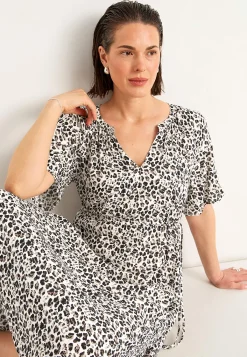 Cellbes of Sweden Crepe klänning Leopard New