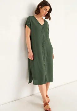 Cellbes of Sweden Crepe klänning med fickor Grön Online