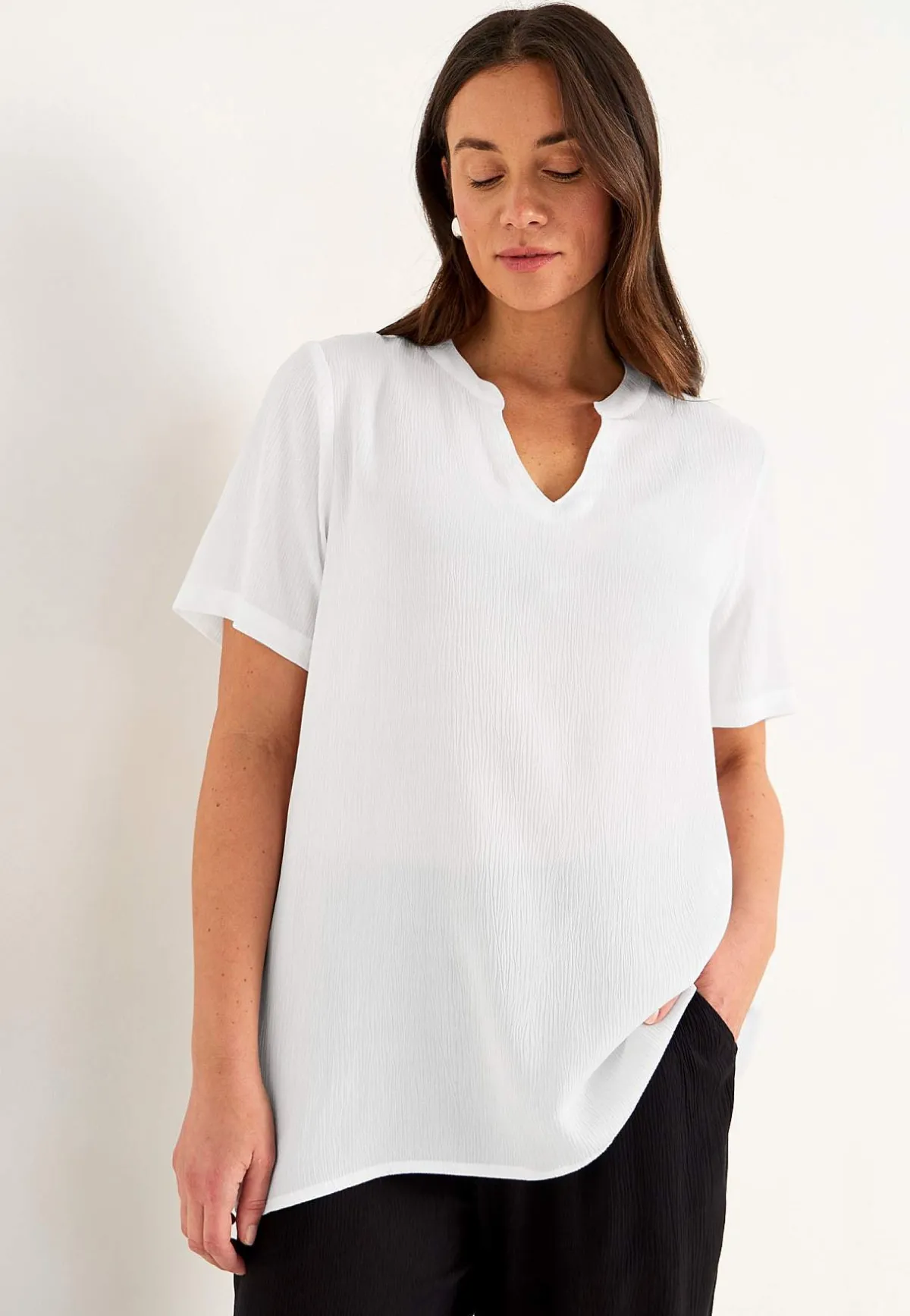 Cellbes of Sweden Crepe tunika Vit Clearance