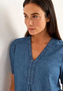 Cellbes of Sweden Denimtunika med dekorativ v-ringning Mellanblå Denim New