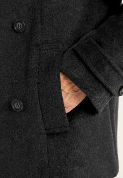 Cellbes of Sweden Dubbelknäppt kappa Gråmelange New