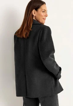 Cellbes of Sweden Dubbelknäppt kappa Gråmelange New