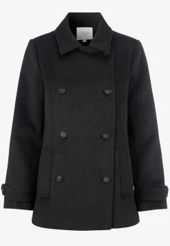 Cellbes of Sweden Dubbelknäppt kappa Gråmelange New