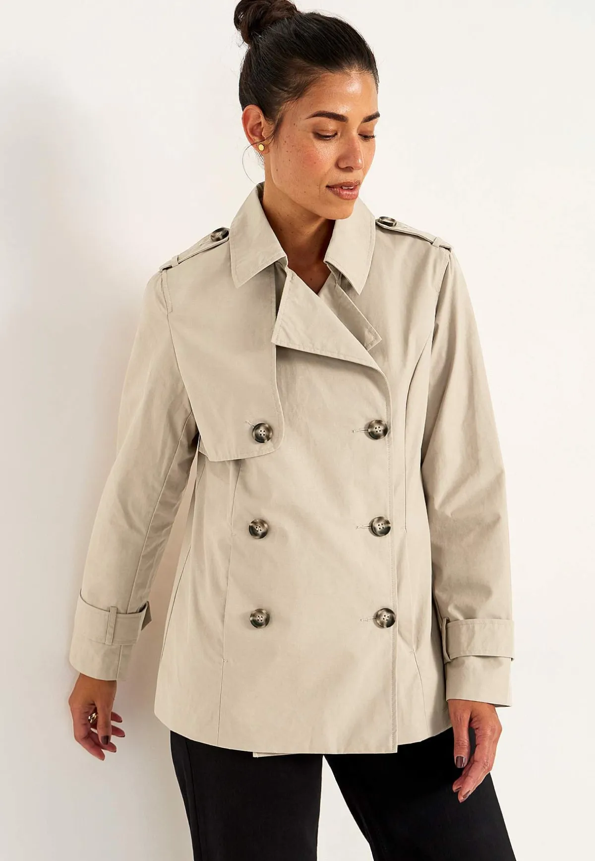 Cellbes of Sweden Dubbelknäppt, kort trenchcoat Beige Discount