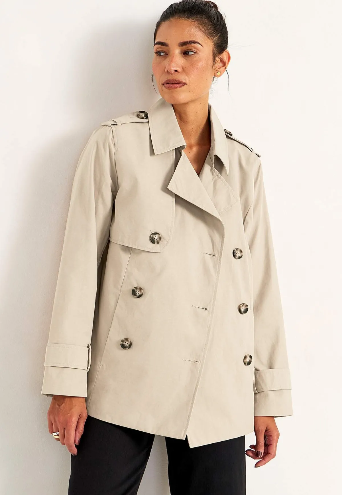 Cellbes of Sweden Dubbelknäppt, kort trenchcoat Beige Discount