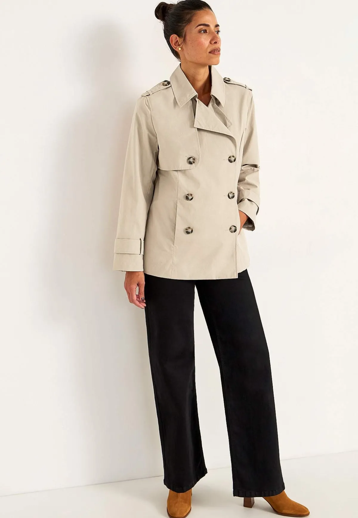 Cellbes of Sweden Dubbelknäppt, kort trenchcoat Beige Discount