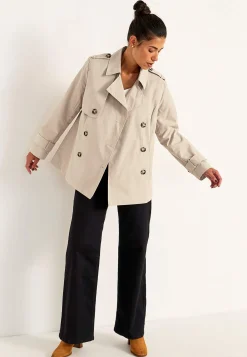 Cellbes of Sweden Dubbelknäppt, kort trenchcoat Beige Discount