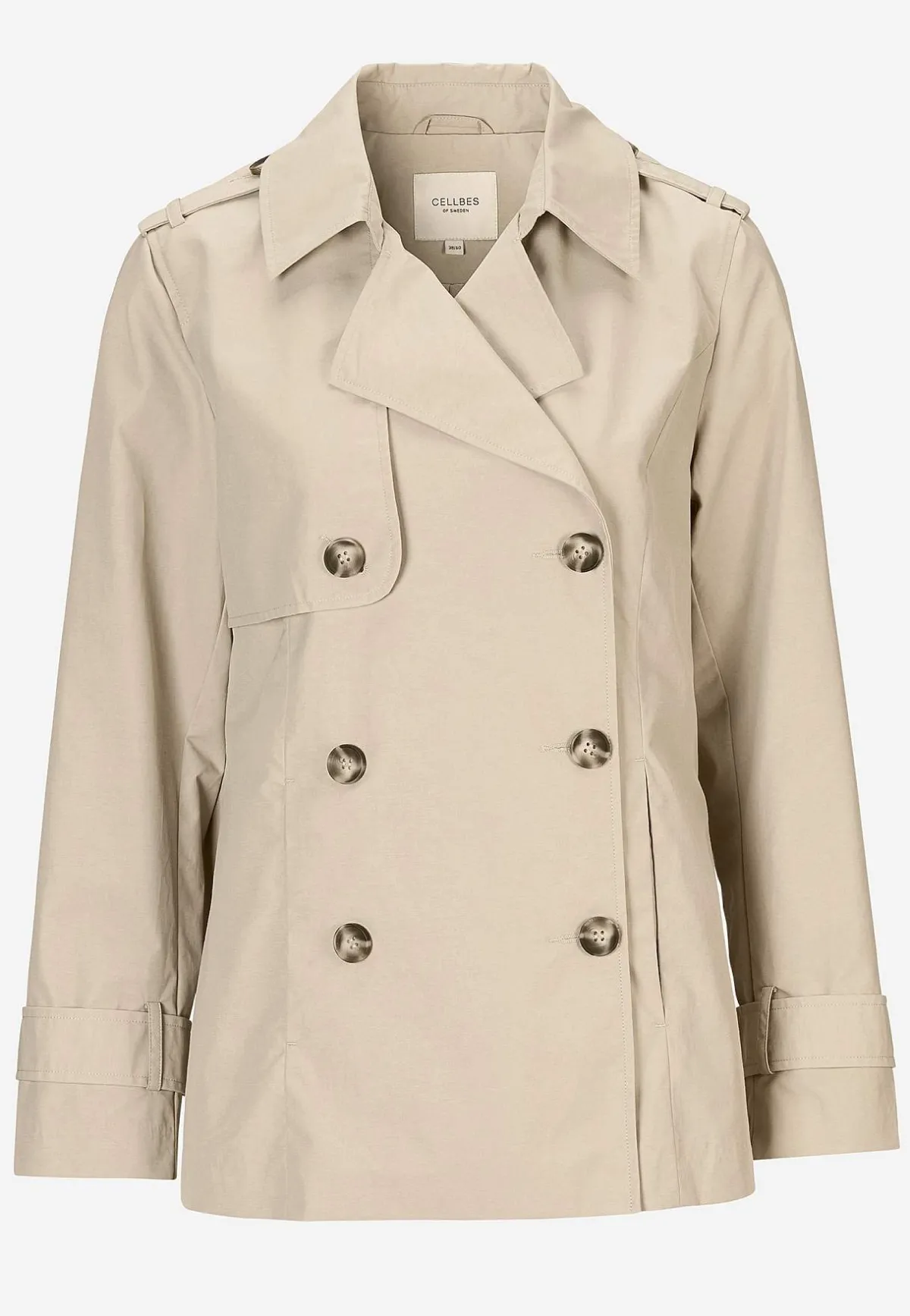 Cellbes of Sweden Dubbelknäppt, kort trenchcoat Beige Discount