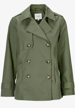 Cellbes of Sweden Dubbelknäppt, kort trenchcoat Khakigrön Outlet