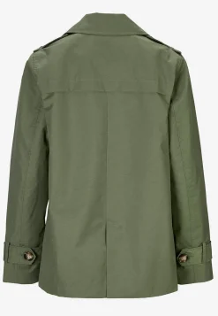 Cellbes of Sweden Dubbelknäppt, kort trenchcoat Khakigrön Outlet