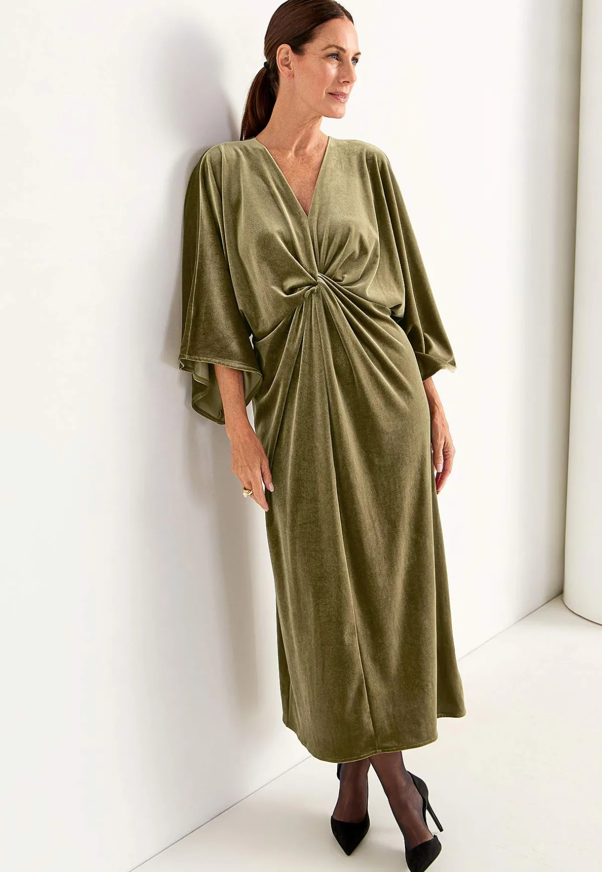 Johanna Toftby x Cellbes Elegant kaftanklänning i velour Discount