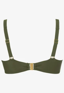 Cellbes of Sweden Enfärgad, bygellös bikini-bh Nerja Khakigrön Sale