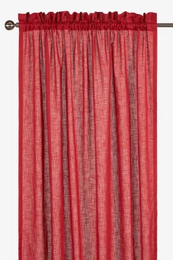 Cellbes of Sweden Enfärgad julgardin Ebbe 2-pack Röd Outlet