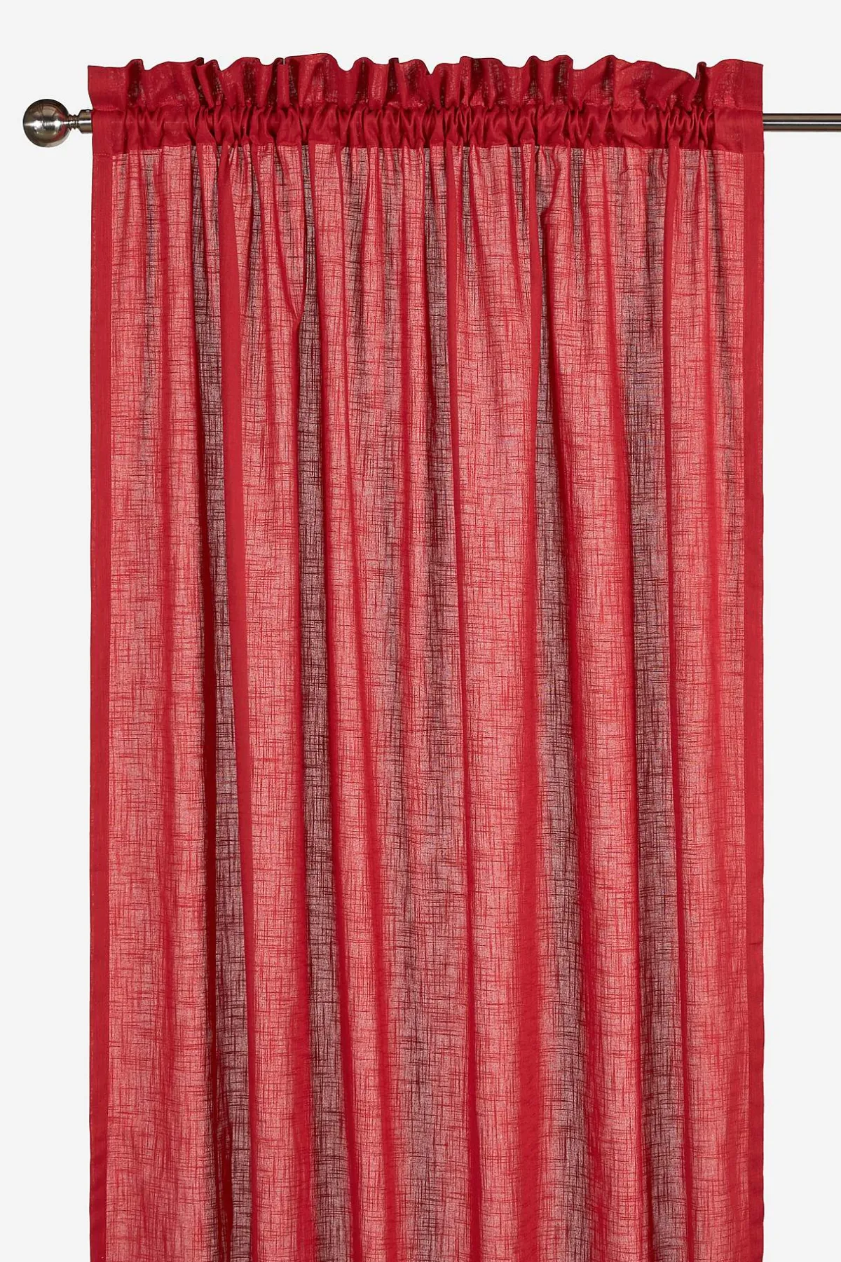 Cellbes of Sweden Enfärgad julgardin Ebbe 2-pack Röd Outlet