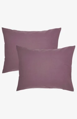 Borganäs Enfärgat örngott 50x60 cm 2-pack Plommonlila Discount