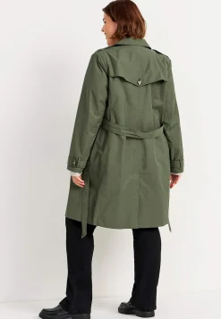 Cellbes of Sweden Enkelknäppt trenchcoat Khakigrön Sale