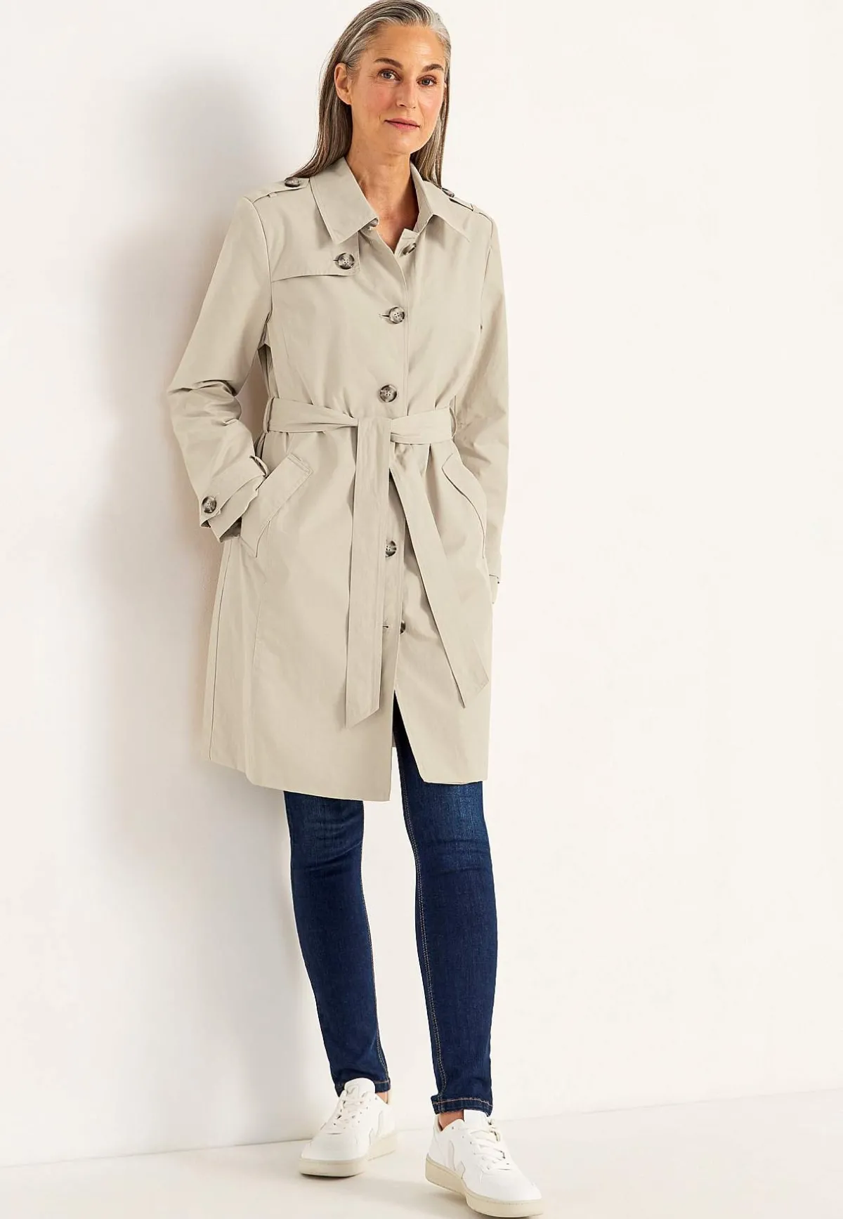 Cellbes of Sweden Enkelknäppt trenchcoat Beige Outlet