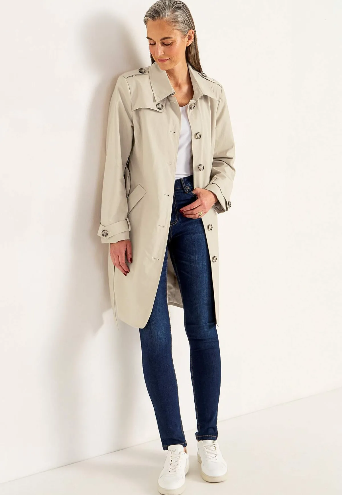 Cellbes of Sweden Enkelknäppt trenchcoat Beige Outlet