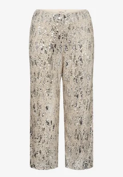 Wasabiconcept Festbyxa med paljetter Beige Clearance