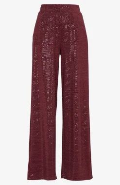 Cellbes of Sweden Festbyxa med paljetter Vinröd Clearance