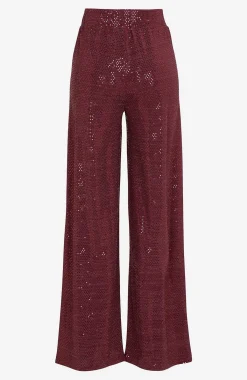 Cellbes of Sweden Festbyxa med paljetter Vinröd Clearance