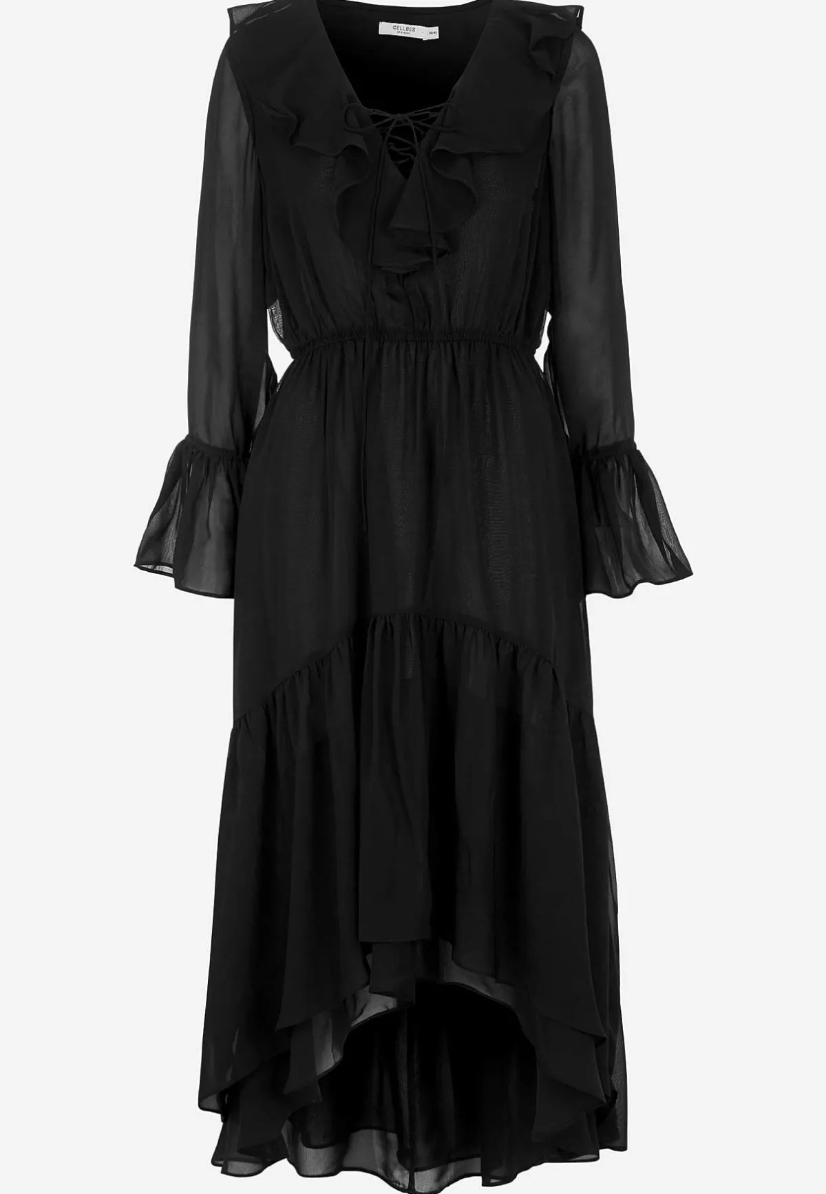 Johanna Toftby x Cellbes Festklänning i vävd chiffong Svart
