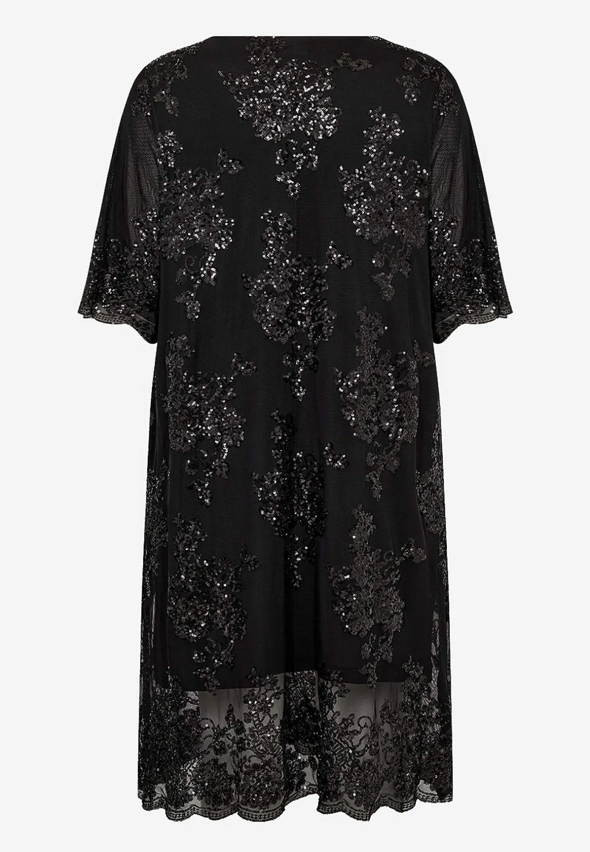 Wasabiconcept Festklänning med spets och pärlbroderi Svart Clearance