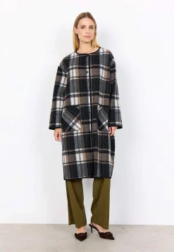 Soyaconcept Filtad, rutig jacka Clearance