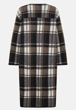 Soyaconcept Filtad, rutig jacka Clearance