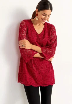 Cellbes of Sweden Fin spetstunika Röd Online