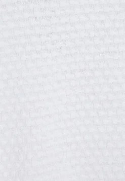 Freequent Finstickad bomullströja med bubblig yta Vit New