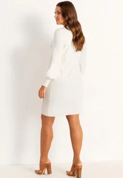 Johanna Toftby x Cellbes Finstickad klänning med pärlor Creme Clearance