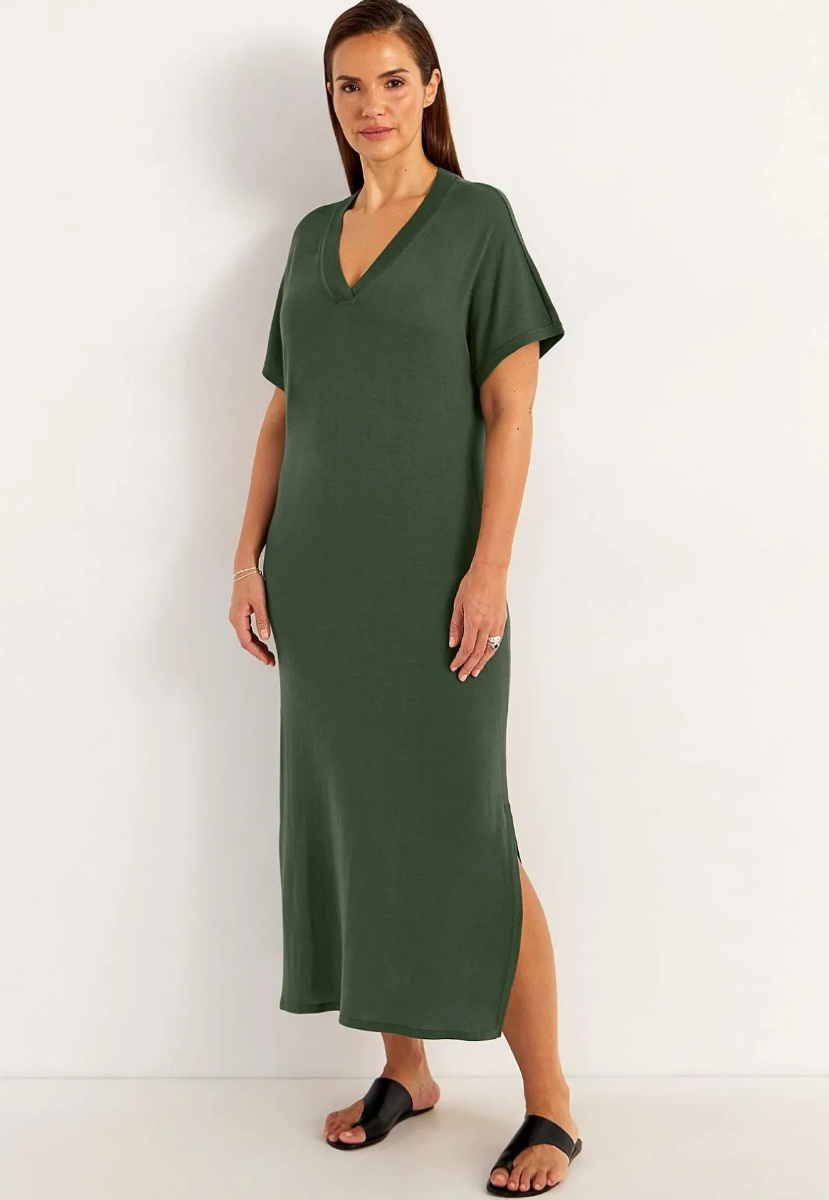 Cellbes of Sweden Finstickad Premium klänning Khakigrön Online