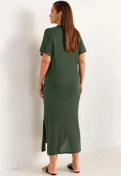 Cellbes of Sweden Finstickad Premium klänning Khakigrön Online