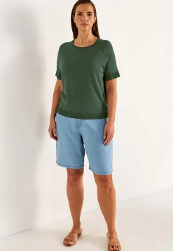 Cellbes of Sweden Finstickad Premium tröja Khakigrön Discount