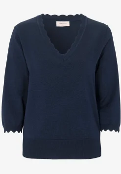 Freequent Finstickad tröja Marin Hot