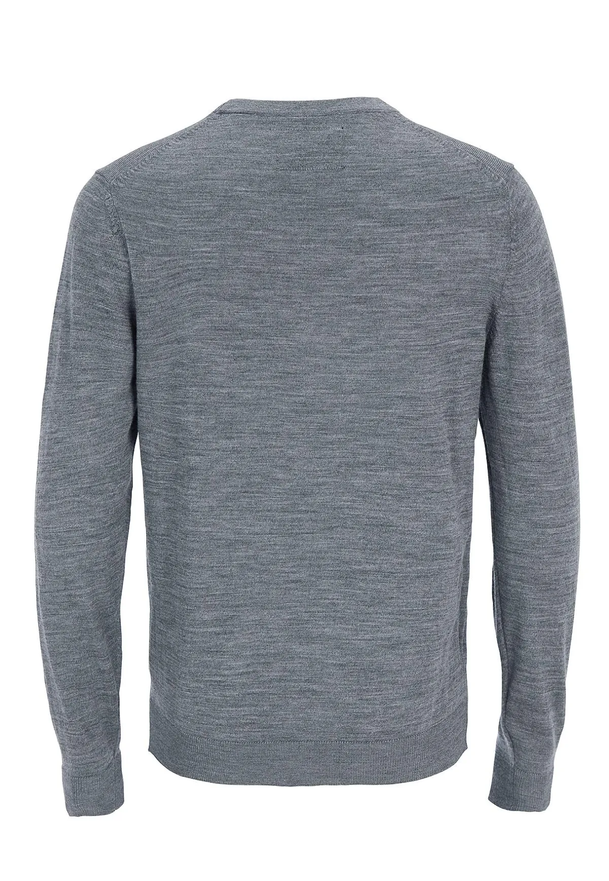 JACK & JONES Finstickad tröja i merinoull Gråmelange Outlet