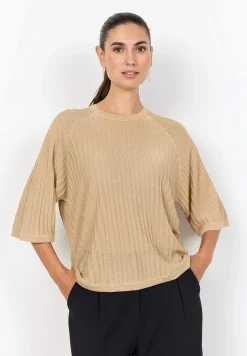 Soyaconcept Finstickad tröja med glittertrådar Best