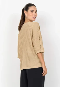 Soyaconcept Finstickad tröja med glittertrådar Best